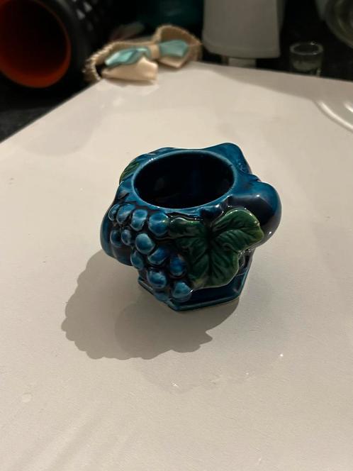 Vintage Blauwe Keramische Fruitschaal/Pot, Ophalen of Verzenden