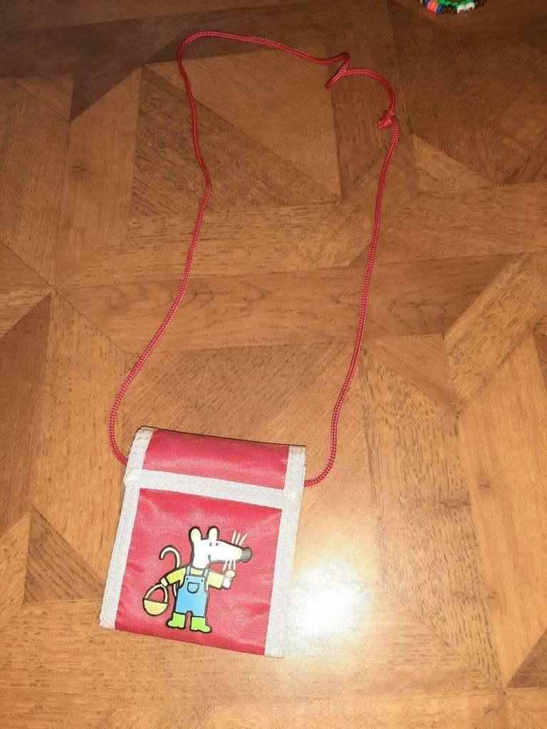 Kinder portemonnee met koord muis, Ophalen of Verzenden, Zo goed als nieuw, Rood