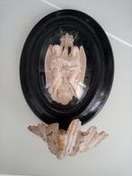 Bijzonder mooi religieus meerschuim Wijwaterbakje 2 engelen, Ophalen of Verzenden