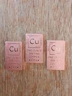 3x 1 Oz 999 Koperbaren uit de USA, Verzenden, Zilver