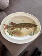 Ovale serveerschaal met snoek - Limoges, Ophalen of Verzenden