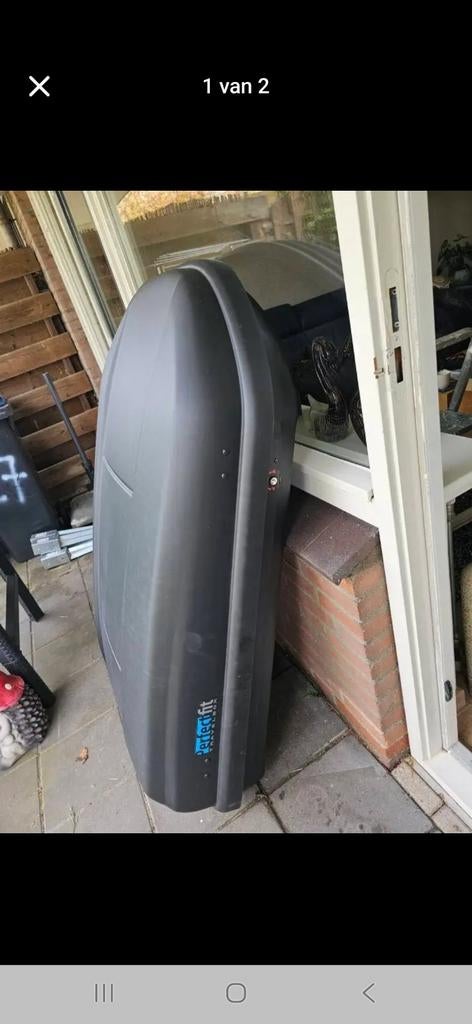 Dakkoffer 329 liter voor Opel Crossland X met dakdragers, Ophalen