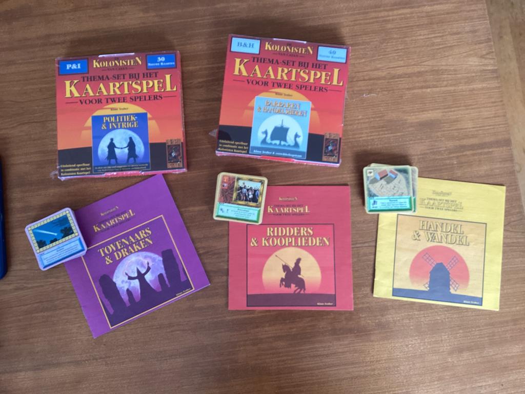 5 uitbreidingen voor De kolonisten van Catan Kaartspel, Hobby en Vrije tijd, Gezelschapsspellen | Kaartspellen, Ophalen of Verzenden