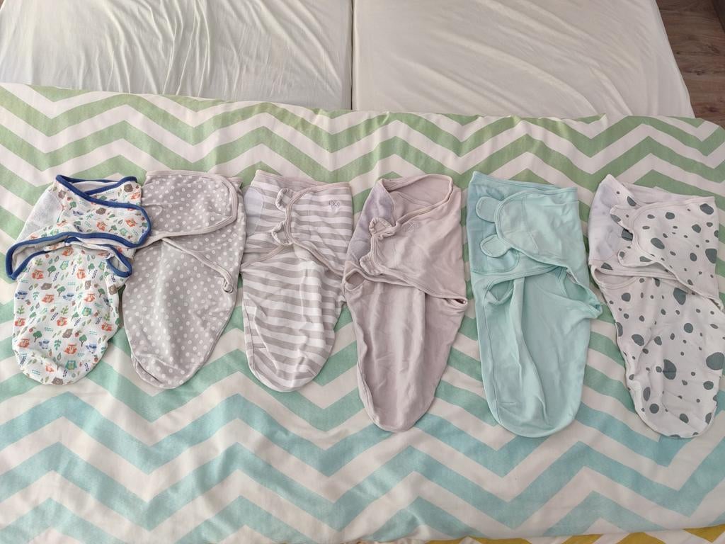 Diverse SwaddleMe & Meyco inbakerdoeken/inbakerzakken, Ophalen of Verzenden, Zo goed als nieuw, Minder dan 70 cm, Bakerzak of Bakerdoek