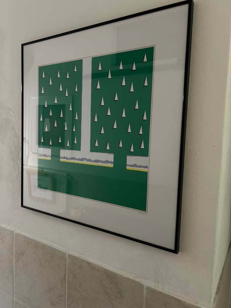 Kunstwerk (Zeefdruk) van de Groningse Kunstenaar Han Jansen,, Ophalen of Verzenden