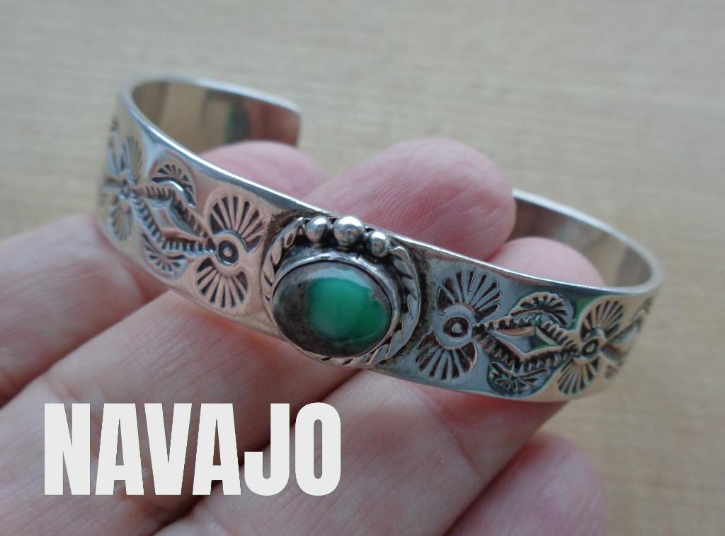 zilveren Navajo armband Frederick Chavez [288], Verzenden, Zo goed als nieuw, Met edelsteen, Zilver