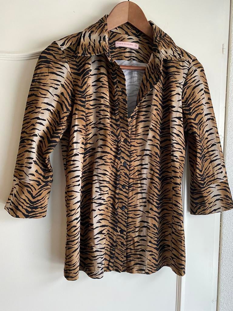 Studio Anneloes blouse met tijgerprint - Maat XS, Kleding | Dames, Blouses en Tunieken, Ophalen of Verzenden, Zo goed als nieuw