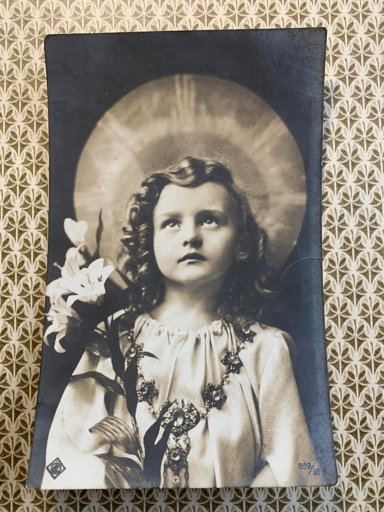 1909 Meisje met aureool (II), Ophalen of Verzenden, Voor 1920, Gelopen, Kinderen