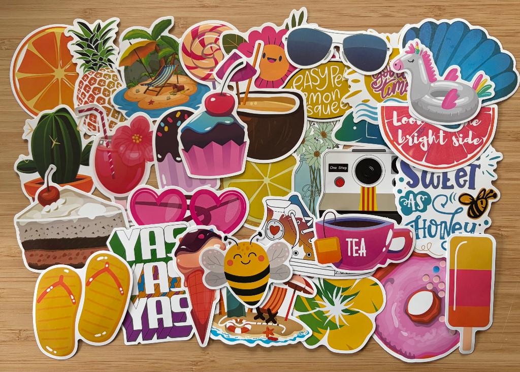 Zomer, strand, travel stickers, Verzenden, Nieuw, Meerdere stickers