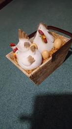 Paas kippen in houten kist, Ophalen of Verzenden