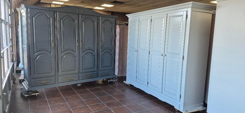 Vintage brocante garderobe kasten kledingkast slaapkamerkast, Huis en Inrichting, Kasten | Overige, Ophalen of Verzenden, Zo goed als nieuw