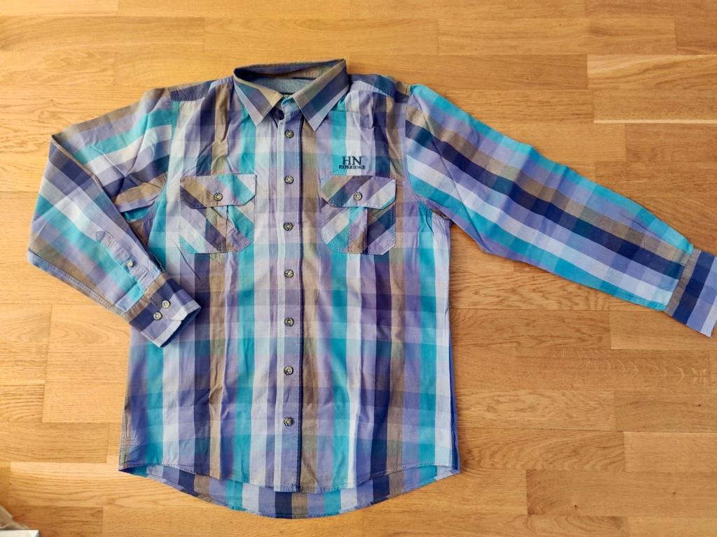 Overhemd Human Nature, maat M, Blauw, Zo goed als nieuw, Human Nature, Halswijdte 39/40 (M)