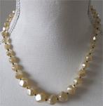 Vintage ketting, jaren '50, champagne kleur (glas)kralen, Sieraden, Tassen en Uiterlijk, Kettingen, Ophalen of Verzenden, Zo goed als nieuw