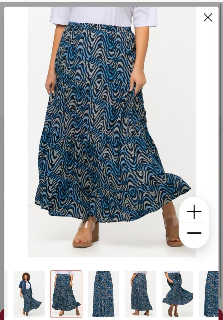 Ulla Popken rok 66-68, Blauw, Rok, Nieuw, Ulla Popken