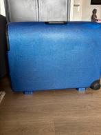 Carlton Koffer - Blauw, Hard Kunststof met Slot en Wieltjes, Gebruikt, Hard kunststof, 45 tot 55 cm, Slot