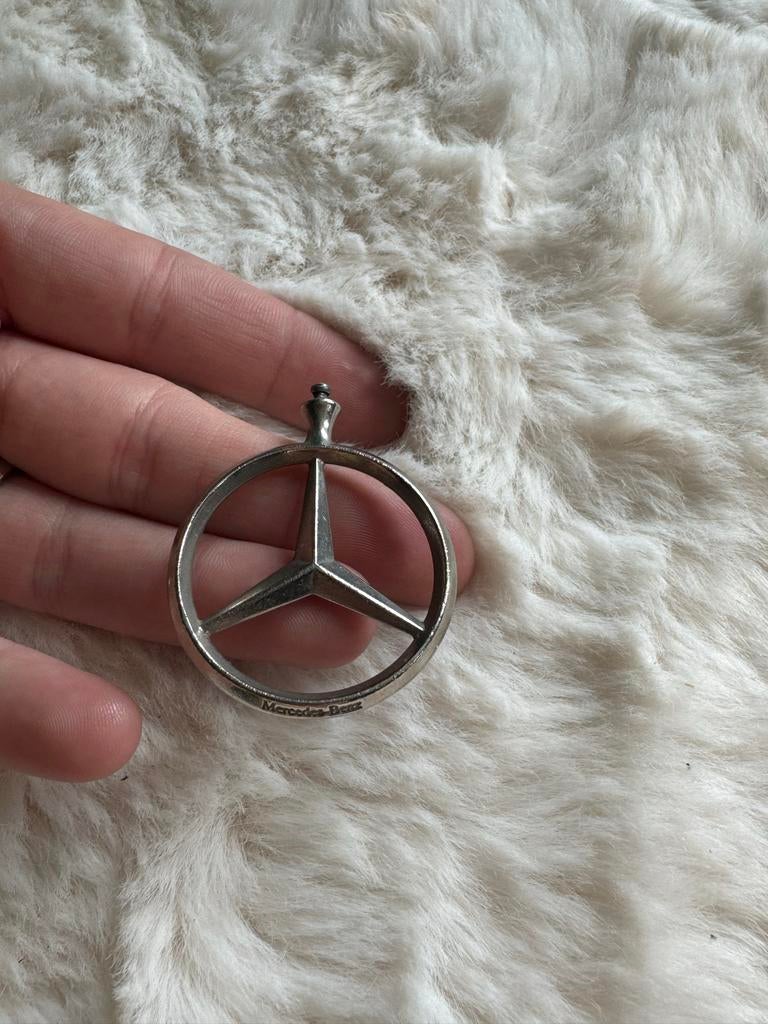 Vintage Mercedes-Benz Ster Embleem Metalen Badge, Ophalen of Verzenden, Gebruikt, Auto's