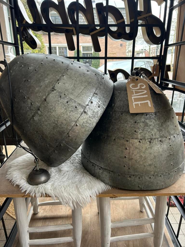 Industriële lampen, Huis en Inrichting, Lampen | Hanglampen, Ophalen, Zo goed als nieuw, Minder dan 50 cm