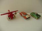 3 oud blikken speelgoed TANK, VLIEGTUIG en CHIEF CAR, Antiek en Kunst, Ophalen of Verzenden