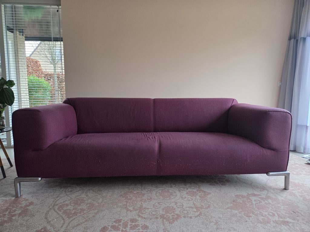 Bert Plantagie driezitsbank paars, Huis en Inrichting, Banken | Bankstellen, Ophalen, Gebruikt, Driepersoons, 75 tot 100 cm