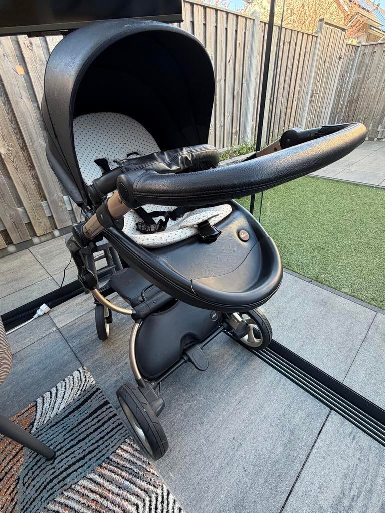 Mima Xari kinderwagen - Zwart met gouden frame, Ophalen of Verzenden, Gebruikt, Kinderwagen, Overige merken