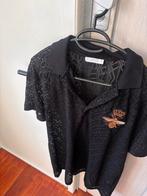 Versace Collection Polo Zwart L - Luxe Lace Stof, Ophalen of Verzenden, Zo goed als nieuw, Maat 52/54 (L), Zwart