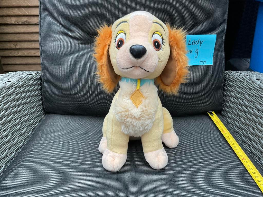 Nieuwe zgan Disney Lady 25/30cm van Lady en de Vagebond, Verzamelen, Disney, Ophalen, Overige figuren, Nieuw, Knuffel