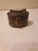 Antieke koperen pillendoosje / snuifdoosje, Ophalen of Verzenden