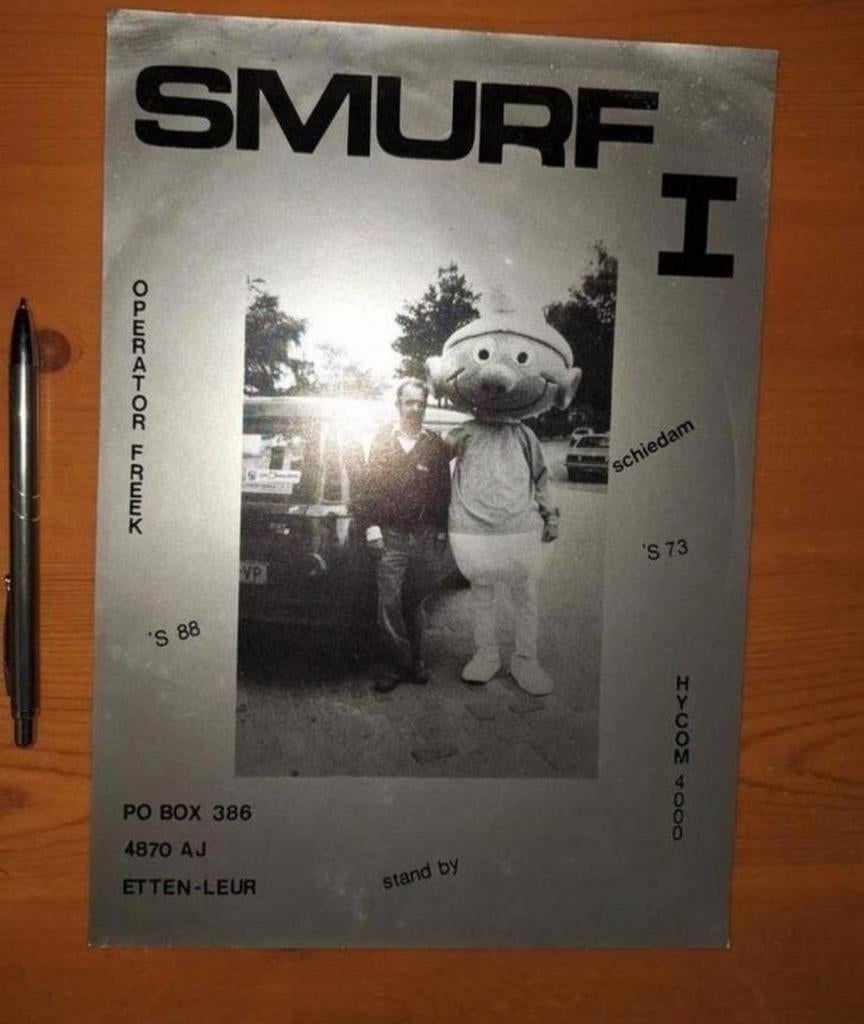 Vintage Smurf en Asterix QSL Kaarten - Uniek Set, Telecommunicatie, Zenders en Ontvangers, Ophalen of Verzenden