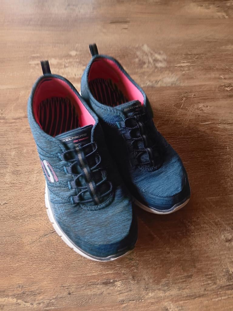 Damesschoenen, Ophalen, Skechers, Blauw, Sneakers of Gympen