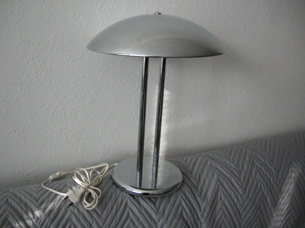 Lamp mushroom chroom Barad Ikea '80 - zgan, Huis en Inrichting, Lampen | Tafellampen, Ophalen, Zo goed als nieuw, Metaal, Minder dan 50 cm