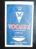 suikerzakje Vocalux vloerbedekking Zwolle, Verzamelen, Suikerzakjes, Ophalen of Verzenden