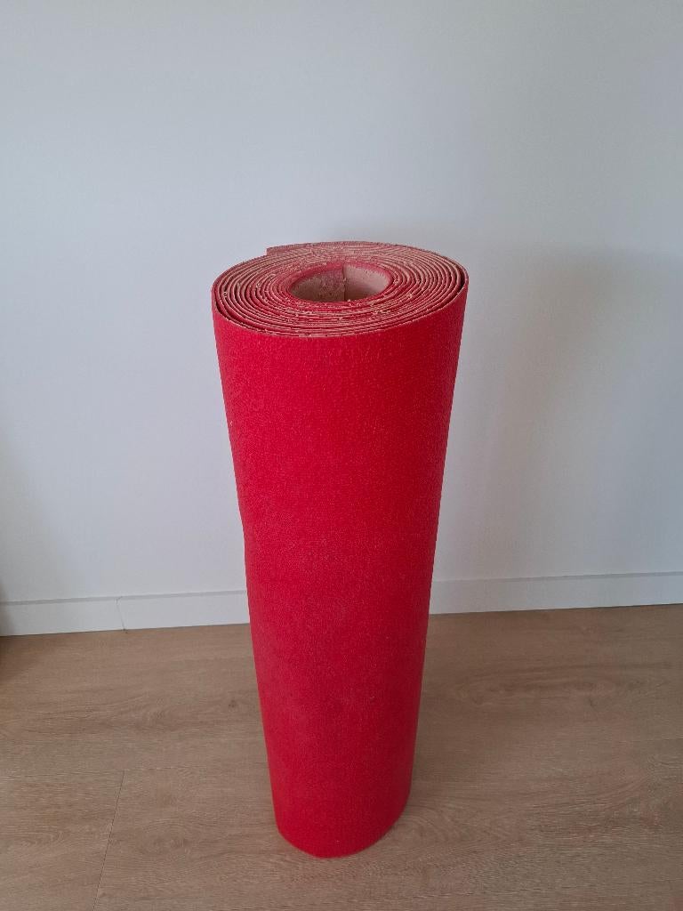 Rode loper 10 meter, 200 cm of meer, Zo goed als nieuw, Elegant, Rechthoekig