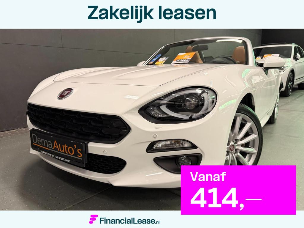 Fiat 124 Spider 1.4 MultiAir Turbo NAVI/LED/LEDER/CAM/DAB/BO, Gebruikt, Cabriolet, Wit, Leder