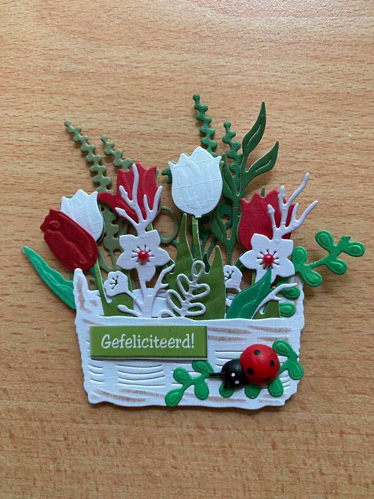 Bloemenmandje geplakt, Ophalen of Verzenden, Zo goed als nieuw, Overige thema's, Pons of Mal