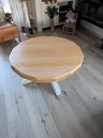 Vintage,16-kantige, zwaar massieve, licht eiken salontafel., Ophalen, Gebruikt, 50 tot 100 cm, 50 tot 100 cm