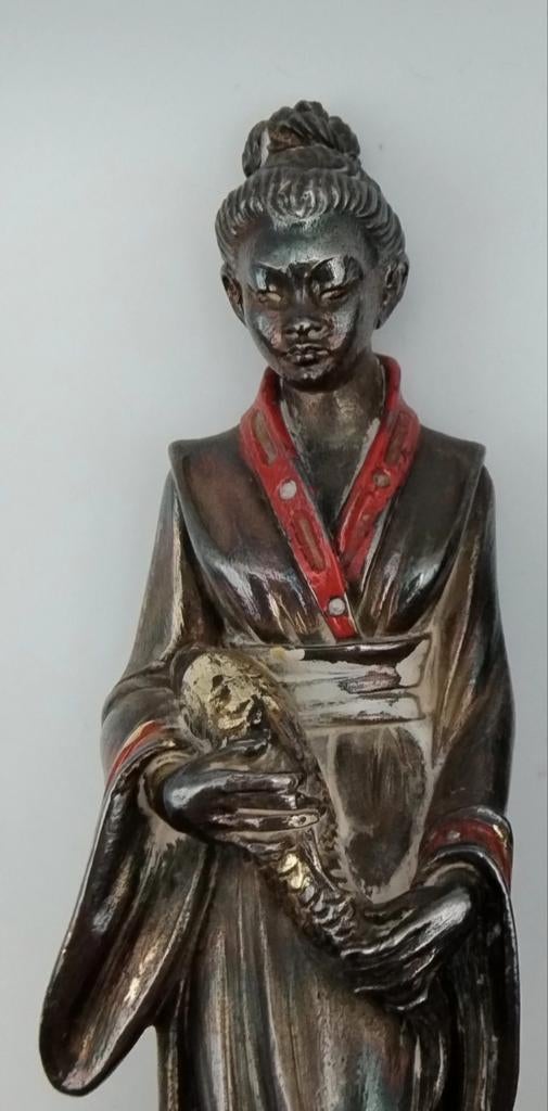 Vintage Italiaans sculptuur geisha A. Giannelli 1983, Antiek en Kunst, Kunst | Beelden en Houtsnijwerken, Ophalen of Verzenden