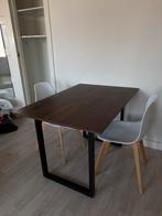 Moderne eettafel met 2 stoelen - Zo goed als nieuw, Ophalen, 100 tot 150 cm, Tot twee personen, 50 tot 100 cm