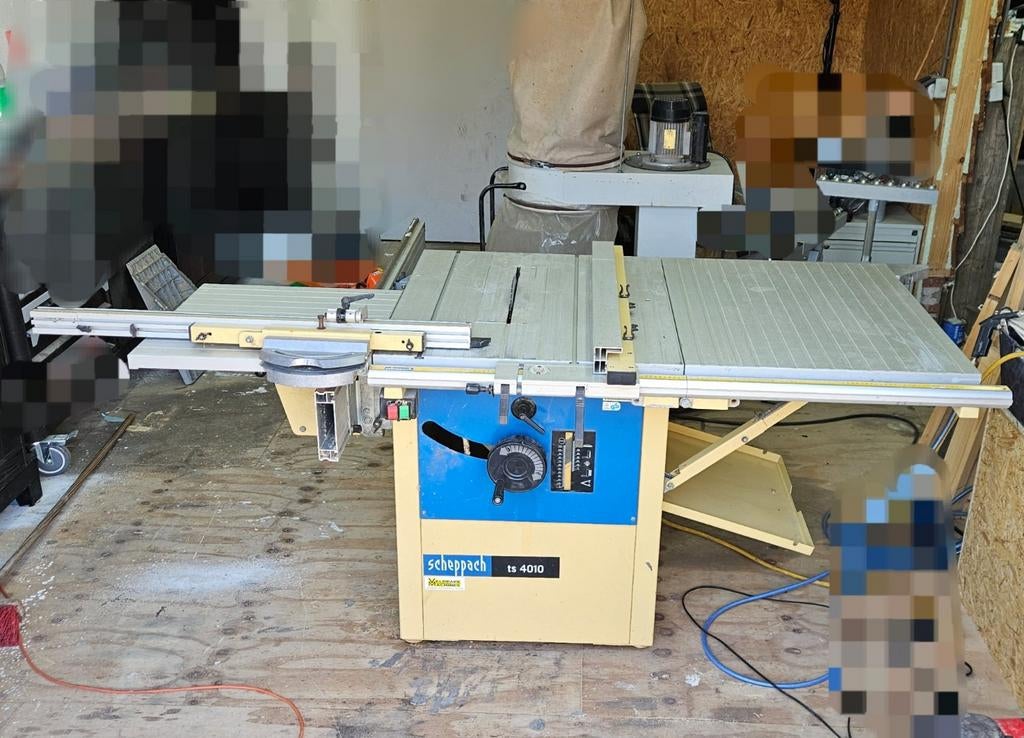 Scheppach ts 4010 zaagtafel met afzuigsysteem, Ophalen, 1200 watt of meer, Cirkelzaag, 70 mm of meer