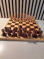Houten schaakspel met grote schaakstukken - King 9.5 cm, Ophalen of Verzenden