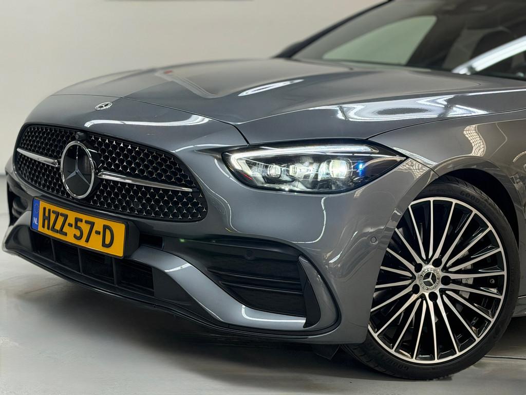 Mercedes-Benz C-klasse 300 d AMG Line Pano Sfeerverlichting, Automaat, Achterwielaandrijving, 1800 kg, Leder