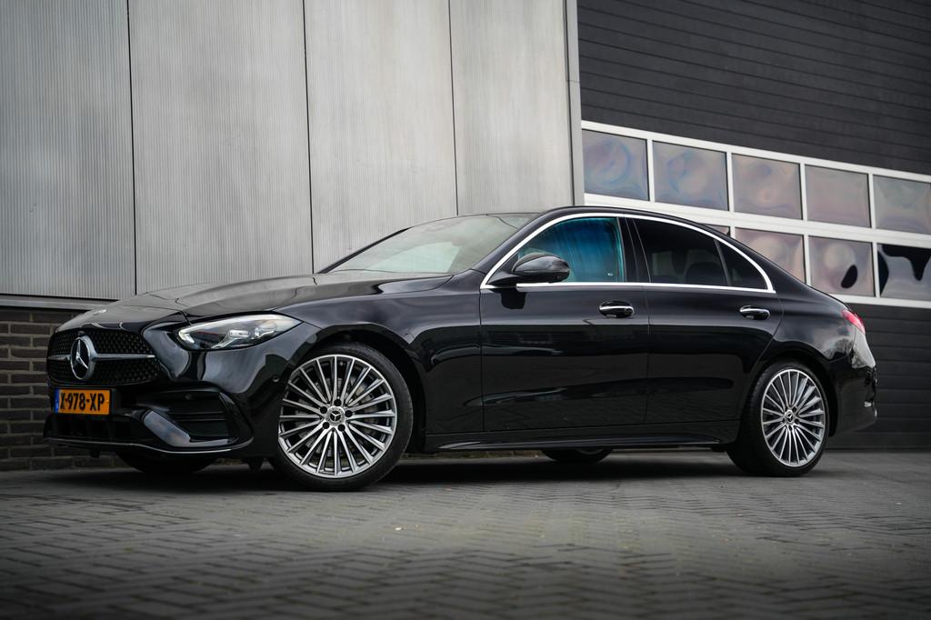 Mercedes-Benz C-Klasse 180 AMG Line Adapt.Cruise/ 360-cam/ L, Automaat, 4 cilinders, Zwart, Bedrijf