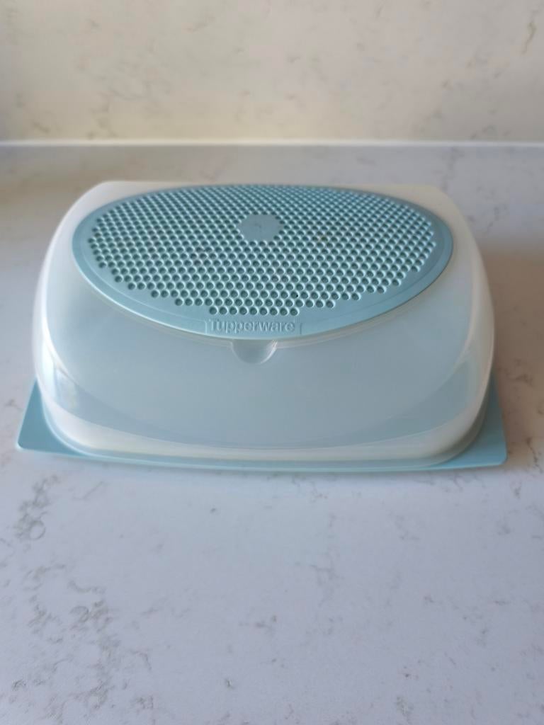 Tupperware Kaasdoos Groot, Ophalen of Verzenden, Zo goed als nieuw, Blauw, Bus of Trommel