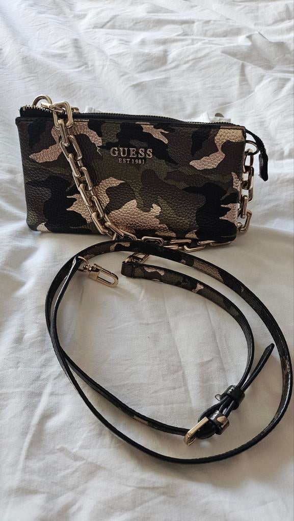 Guess camo tasje, Ophalen of Verzenden, Zwart, Schoudertasje