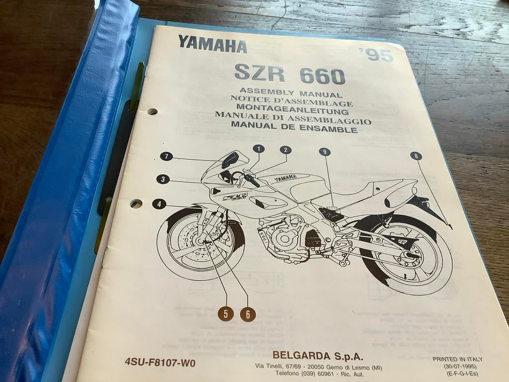 Yamaha SZR 660, 3 delige set met alle info., Verzenden, Yamaha