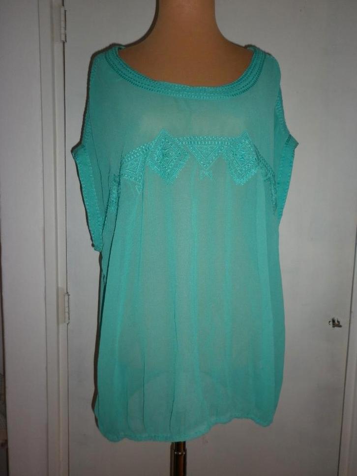 voile blouse maat 48, Kleding | Dames, Grote Maten, Nieuw, Blouse of Tuniek, Overige kleuren, Verzenden