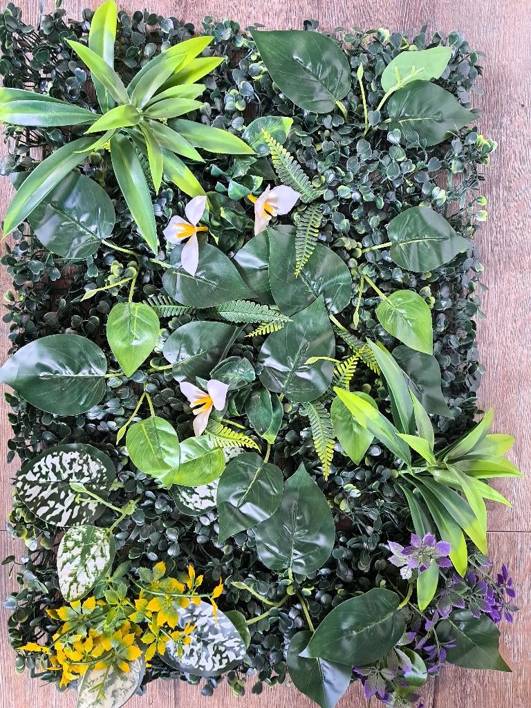 Kunstplant wandpanelen, Ophalen, Nieuw, Binnen, Inclusief kunstbloemen