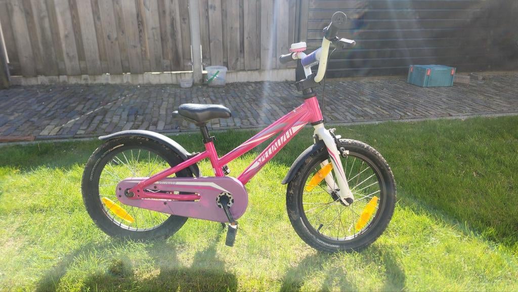 Specialized Hotrock 16 inch kinder MTB - Roze, Fietsen en Brommers, Fietsen | Kinderfietsjes, Velgrem, Ophalen, Specialized, 16 tot 20 inch