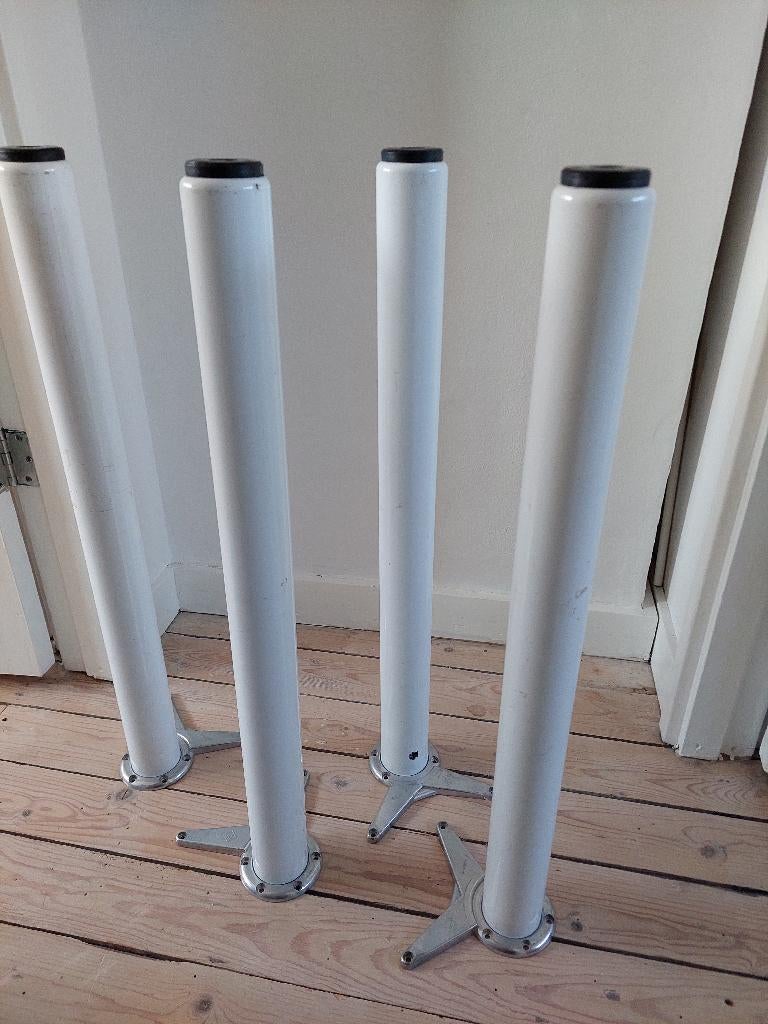 Tafelpoten van metaal , wit, Ophalen, Tafelpoot, Minder dan 50 cm, Gebruikt