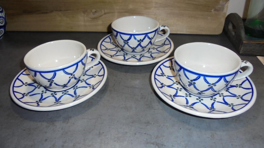 nieuw pools keramiek BUNZLAU kop & schotels, Keramiek, Nieuw, Ophalen of Verzenden, Overige stijlen