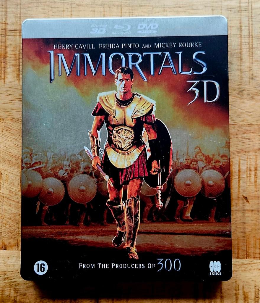 Immortals 3D Blu-ray + DVD (3 discs), Ophalen of Verzenden, Zo goed als nieuw